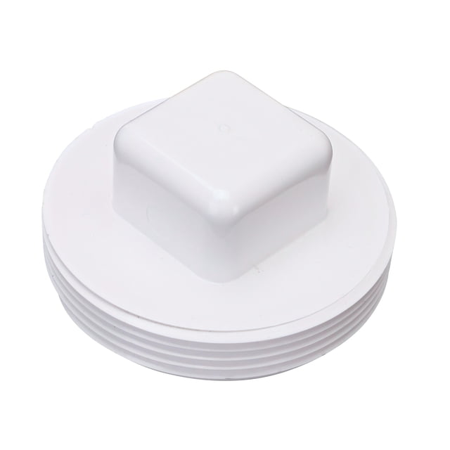 Enchufe de limpieza de PVC NDS, conexión MPT de 3 pulgadas, blanco