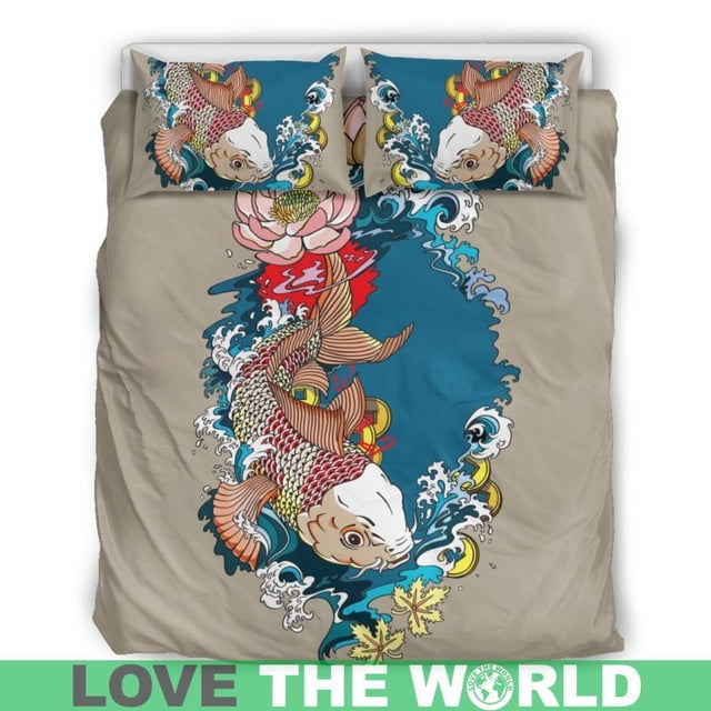 Juego de cama 02 peces koi japoneses RLT8