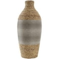thumbnail image 5 of DecMode 19" Handmade Wrapped Brown Seagrass Vase with Layered Gray Paneling, 5 of 8