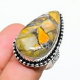 thumbnail image 2 of Bumblebee Jasper Handmade 925 Sterling Silver Jewelry Ring Size 9, 2 of 2