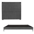 thumbnail image 1 of Recámara King Size Trinity Wing Dark Grey con Cabecera + Base Cama Slim, 1 of 8
