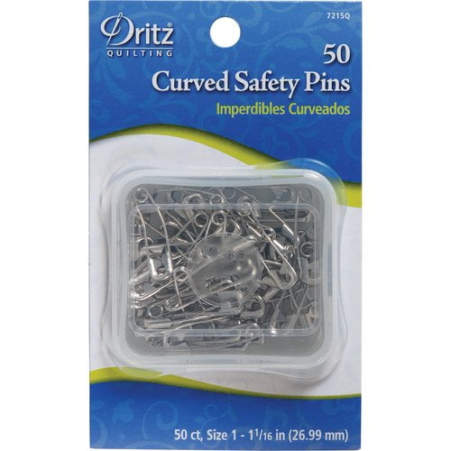 Dritz Curved Safety Pins, 50 Count