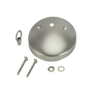 Aspen Creative 21524-11 Modern Light Fixture Canopy Kit, 5" Diameter with Collar Loop, 7/16" Center Hole, Brushed Pewter