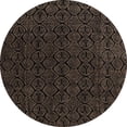 thumbnail image 1 of Ahgly Company Machine Washable Indoor Round Abstract Coffee Brown Area Rugs, 4' Round, 1 of 7