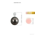 thumbnail image 3 of ANGARA Tahitian Cultured Pearl Pendant with Bezel Diamond in Platinum for Women | June Birthstone, Birthday, Anniversary, Jewelry Gift for Women | Pearl Necklace, 3 of 6