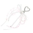 thumbnail image 5 of Unique Bargains 1 Pc Handbag Charms Keychains Multi-layered Bows Bag Accessories Pink White, 5 of 5