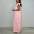 thumbnail image 5 of Breezora Women's Pleated Top and Wide Leg Pants Set Elastic Waist Comfortable Daily Wear Two Piece Outfit Trendy Lounge Attire L Size Pink, 5 of 7