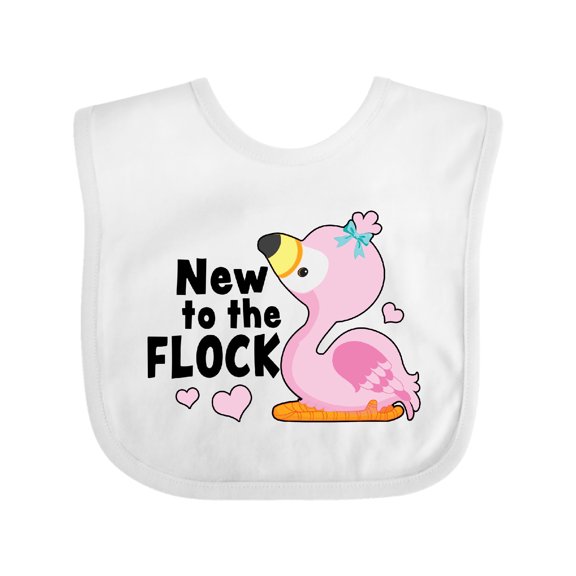 Inktastic New to the Flock Cute Baby Flamingo Boys or Girls Baby Bib