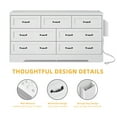 thumbnail image 3 of DWVO 7 Drawer Dresser with Antique Handles & USB Power Outlet& Organizer Bag, Wood Storage Cabinet Chest of Drawers Dresser for Bedroom, Living Room, Entryway and Hallway, White, 3 of 9