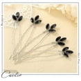 thumbnail image 3 of Crystal Bride Wedding Hair Pins Bridal Hair Piece Wedding Hair Accessories for Women and Girls (Pack of 5) (A Silver), 3 of 4