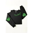 thumbnail image 2 of Lucky Shamrock Elbow Graphic Fleece Sweatshirts., 2 of 9