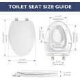Elongated Toilet Seat with Slow Close Seat, Easy Clean, Suitable