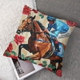 thumbnail image 7 of Kentucky Horse Race Pillow Covers Horse Racing Competition Red Roses Jockeys Decorative  Rustic Farmhouse Pillow CasesParty Home Decor for Sofa Couch Outdoor, 7 of 7