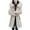 Beige, variant on IROINNID Women's Winter Warm Mid-Long Coat Solid Color Zip Up Parka Long Sleeve Hoodie Comfy Outwear, Black
