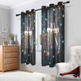 thumbnail image 2 of Yayeee Window Curtains Light Filtering 63"x42" Grommet Panel Pair Home Living Room Decor, Two Champagne, 2 of 7