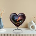 thumbnail image 4 of MUKTIVE Hen Decorative Urn for Women & Men, Burial Urns for Parents, Black Memorial Urns for Mom & Dad, Rainbow Decorative Tribute Urns for Adult, 8 Inch, 4 of 7