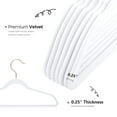 thumbnail image 7 of ACSTEP Velvet Clothes Hangers 60 Pack, Non-Slip Hangers with 360 Rotating Hook, Hangers for Clothes,Coat,Skirt,Pants, White, 7 of 7