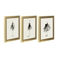 thumbnail image 6 of Sagebrook Home Set of 3 Hand Painted Ballerina Poses, Abstract Wall Art, Black and White, 6 of 11