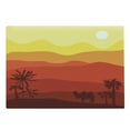 thumbnail image 1 of Landscape Cutting Board, Abstract Exotic Dessert Outdoor Scene with Camel and Trees in Warm Colors Palette, Decorative Tempered Glass Cutting and Serving Board, in 3 Sizes, by Ambesonne, 1 of 2