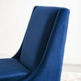 thumbnail image 7 of Contemporary Modern Urban Designer Living Room Lounge Club Lobby Accent Side Chair, Velvet Fabric, Navy Blue, 7 of 7
