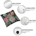 thumbnail image 4 of Nawypu  Watercolor Vintage Rose Decorative Throw Pillow Cover Case, Peony Succulents 2pcs Outdoor Pillow Cases Square Standard Cushion Covers for Sofa Couch Bed Car 2pcs 22x22in, 4 of 6
