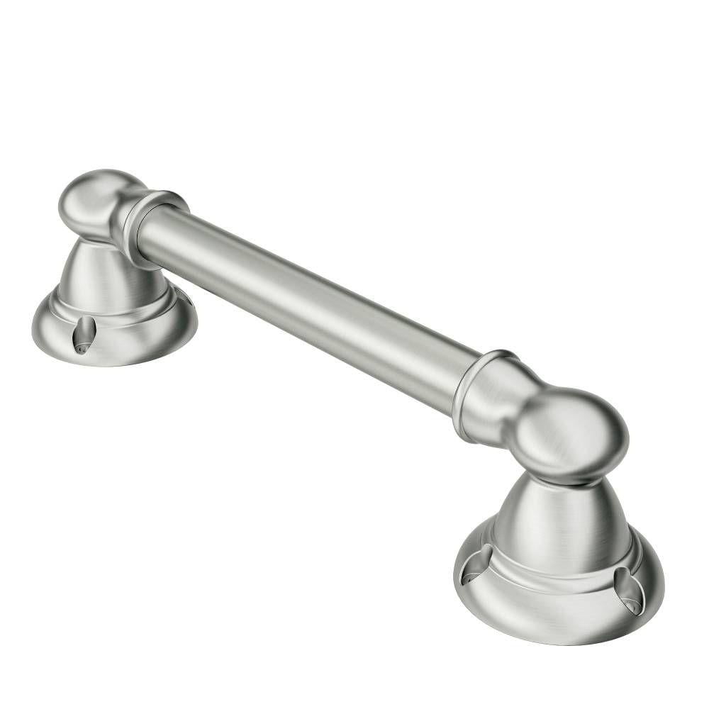 MOEN Banbury 9 in. x 0.875 in. Bath Grip Grab Bar Brushed Nickel