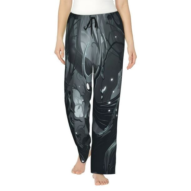 Balery Forest Black Ghost Warrior Pantalones de pijama para mujer, pijamas ultraligeros, pantalones de estar por casa-X-Large