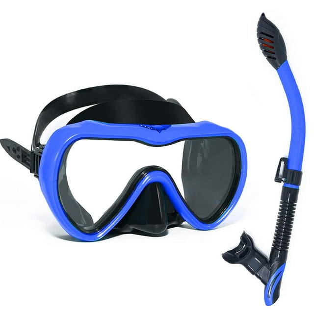 Snorkel Mask Set Snorkeling GearDry Snorkel Set and Mask Kids Adults