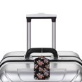thumbnail image 3 of Rocae Bouquet for Leather Luggage Baggage Tags ID Label Privacy Cover ID Label with Stainless Steel Loop and Address Card, 3 of 5