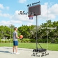 thumbnail image 3 of Soozier Panier de Basketball Portable, Hauteur Réglable 4,4-10 Pi, 3 of 10