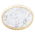 thumbnail image 1 of Round Household Simple Snack Dried Fruit Plate Small Dry Tea Table Tabletop Storage Light Luxury Marble Pattern Tray,B,L, 1 of 3