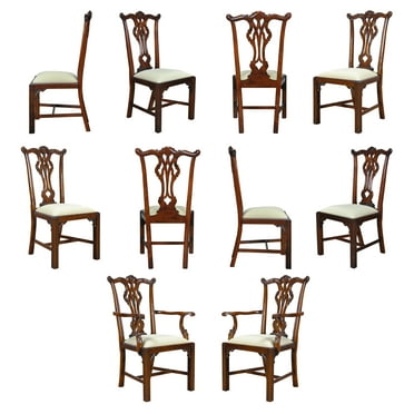 Essex Chippendale Chairs, Set of 10