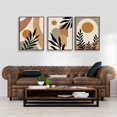 thumbnail image 3 of Hieng Minimalist Boho Abstract Canvas Wall Art Mid-Century Modern Beige Poster Neutral Geometric Line Sun Floral Prints Painting Rustic Cottage Decor Living Room Bedroom in Unframed, 3 of 6