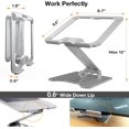 thumbnail image 1 of Support pour Ordinateur Portable, Aluminium Réglable en Hauteur - Support Ergonomique pour Bureau avec Grand Évent Compatible avec MacBook Toutes les Ordinateurs Portables Tablettes 8-16 Pouces (Argent), 1 of 4