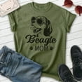 thumbnail image 2 of Beagle Mom T-shirt, Unisex Women's Shirt, Beagle Owner, Cool Dog Mom Gift, Heather Military Green, 3X-Large, 2 of 6