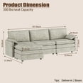 thumbnail image 3 of 108" Modular Chenille Cloud Sectional with Ottoman, Extra-Deep l-Shape Sofa for Living Room & Apartment, 3 of 7