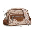 thumbnail image 7 of Wrangler Aztec Crossbody Bag for Women Vegan Leather Vintage Multi Pocket Crossover Bag Shoulder Pursea with Adjustable Strap, Light Brown, 7 of 7