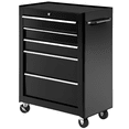 thumbnail image 1 of HOMCOM Coffre à Outils Roulant à 5 Tiroirs Armoire à Outils Verrouillable pour Garage Noir, 1 of 10