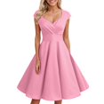 thumbnail image 1 of XDZJLR Womens Dresses Short 1950S Retro Vintage Cocktail Party Swing Dress, 1 of 4