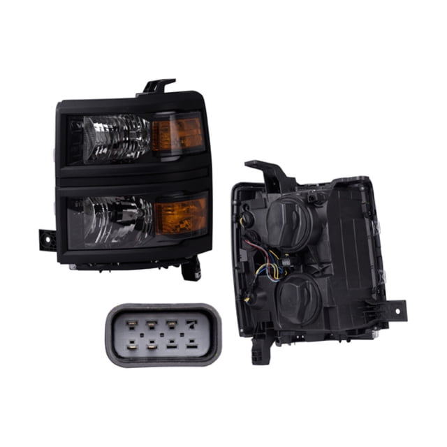 Faro Cheyenne 2014 A 2016 Chevrolet Izq Filo Negro DEPO .