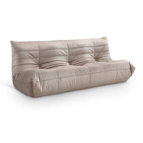 Meridian Furniture Relax 77.75" Taupe Velvet Upholstered Sofa