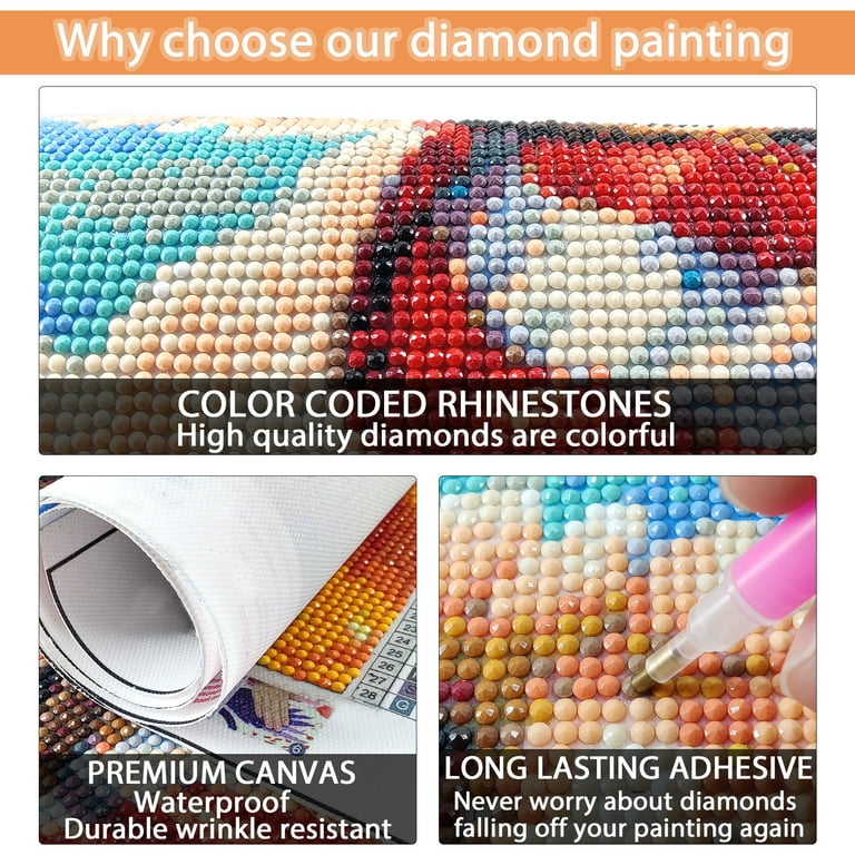 Diy 5d Diamond Painting Number Set 12x16 Inch, Full Round Drill