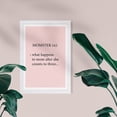 thumbnail image 2 of Wynwood Studio Typography and Quotes Framed Wall Art Prints 'Momster' Funny Quotes and Sayings Home Décor - Pink, Black, 13" x 19", 2 of 4