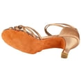 thumbnail image 4 of Chaussure de Danse Latine Douce et Confortable pour Femmes avec Tissu Satin Importé et Cuir, 4 of 8