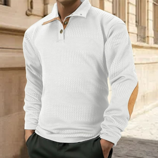 pstuiky manga larga para hombre, Blusa/camisa informal de manga larga con cuello y botones para hombre camisetas de hombre s
