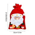 thumbnail image 3 of Large Red Christmas Gift Bag with Santa Print, 50cm Polyester Bag for Clothing, Toys, and Big Present Wrapping, 3 of 6