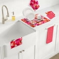 thumbnail image 5 of RITZ Poppy & Long Dots Microfiber Dish Cloth Set, 6-Piece, Watercolor Botanical & Abstract Pattern, 12" x 12", 80% Recycled, 5 of 6