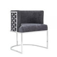 thumbnail image 3 of Uptown Club Diamond 15" Modern Luxurious Fabric Dining Chair in Charcoal, 3 of 3
