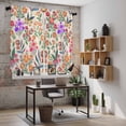 thumbnail image 5 of Watercolor Floral Kitchen Curtains 63 Inch Length, Retro Botanical Flowers Leaves Spring Beige Tiers Curtains for Living Room Berdoom, Light Filtering Drapes Window Treatment 2 Panels 42"Wx63"L, 5 of 8