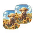 thumbnail image 2 of Bulopur Sunflower Highland Cow Windshield Sun Shade UV Protection Vehicle Sun Shade Windshield Removable Sun Visor Protector Sunshade 2 Pack Suitable for Most Vans SUVs Trucks, 2 of 6